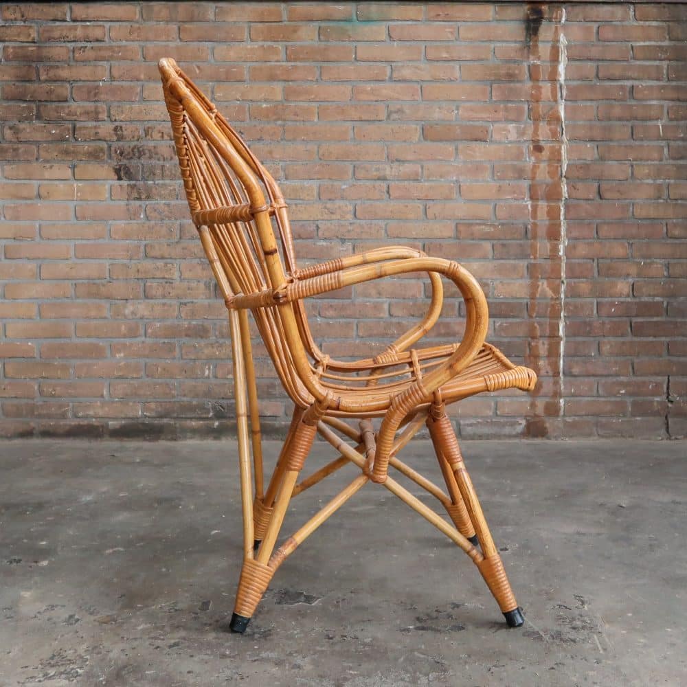 Vintage rotan stoel - Afbeelding 3
