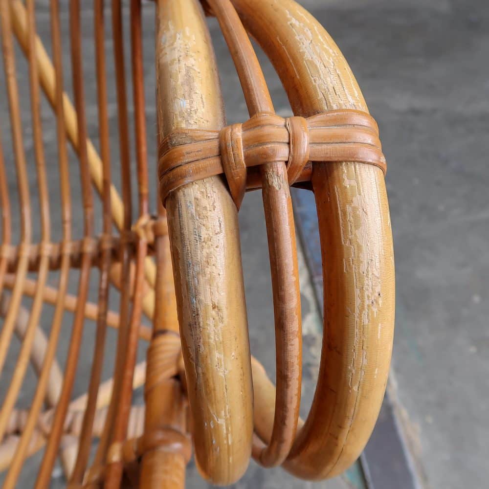 Vintage rotan stoel - Afbeelding 7
