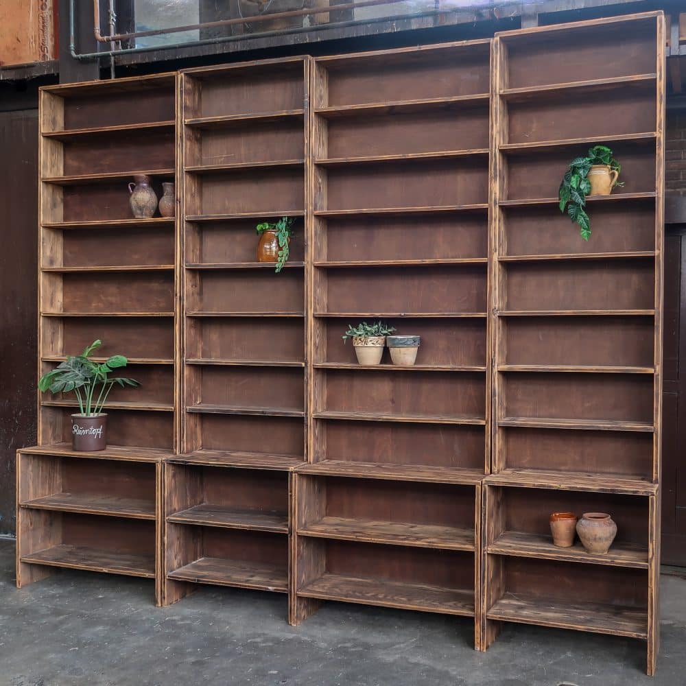 Hoge brocante boekenkast - Afbeelding 9