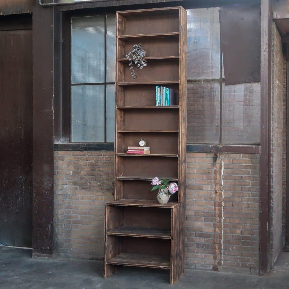Hoge brocante boekenkast - Afbeelding 2