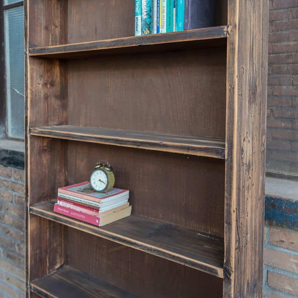 Hoge brocante boekenkast - Afbeelding 3