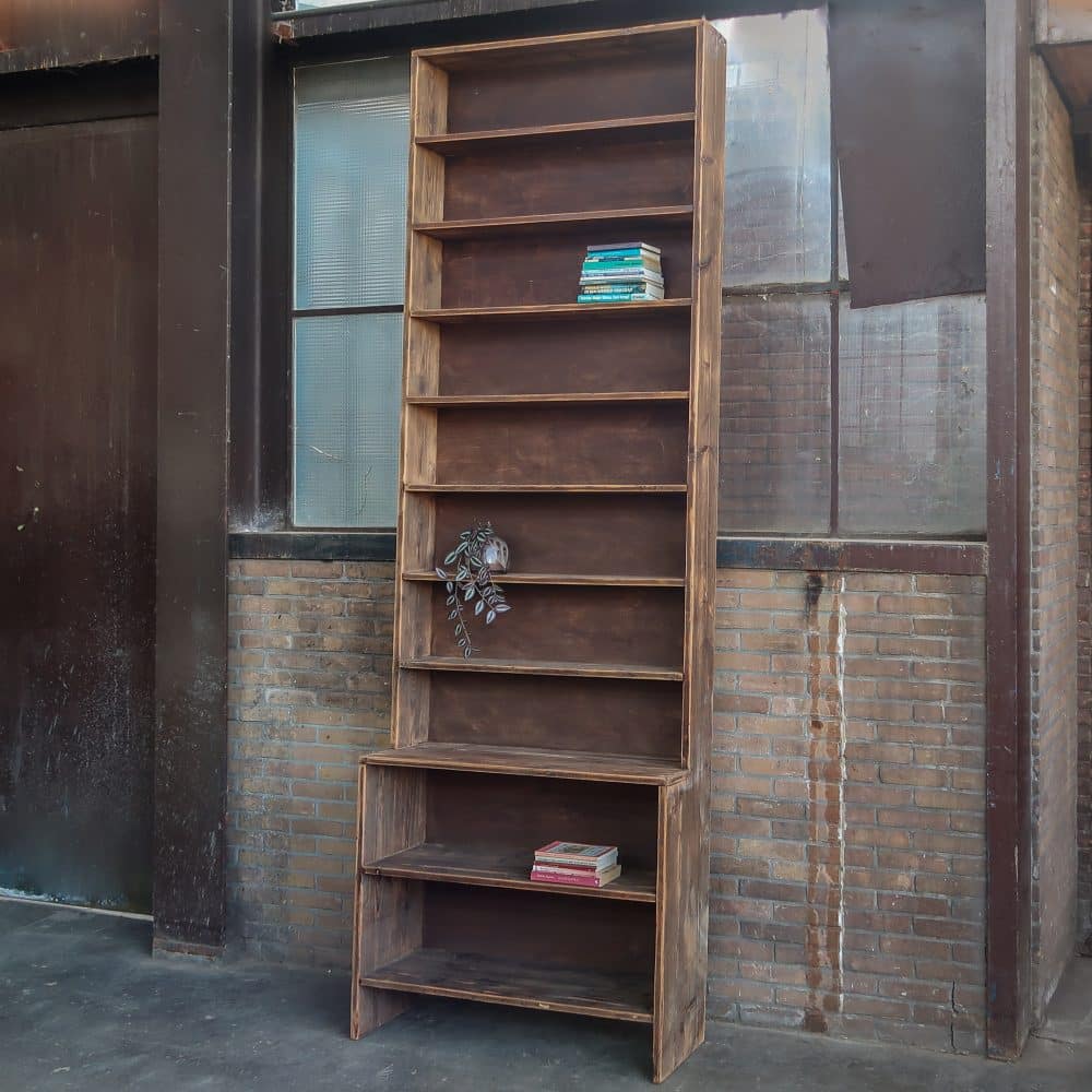 Hoge brocante boekenkast - Afbeelding 2