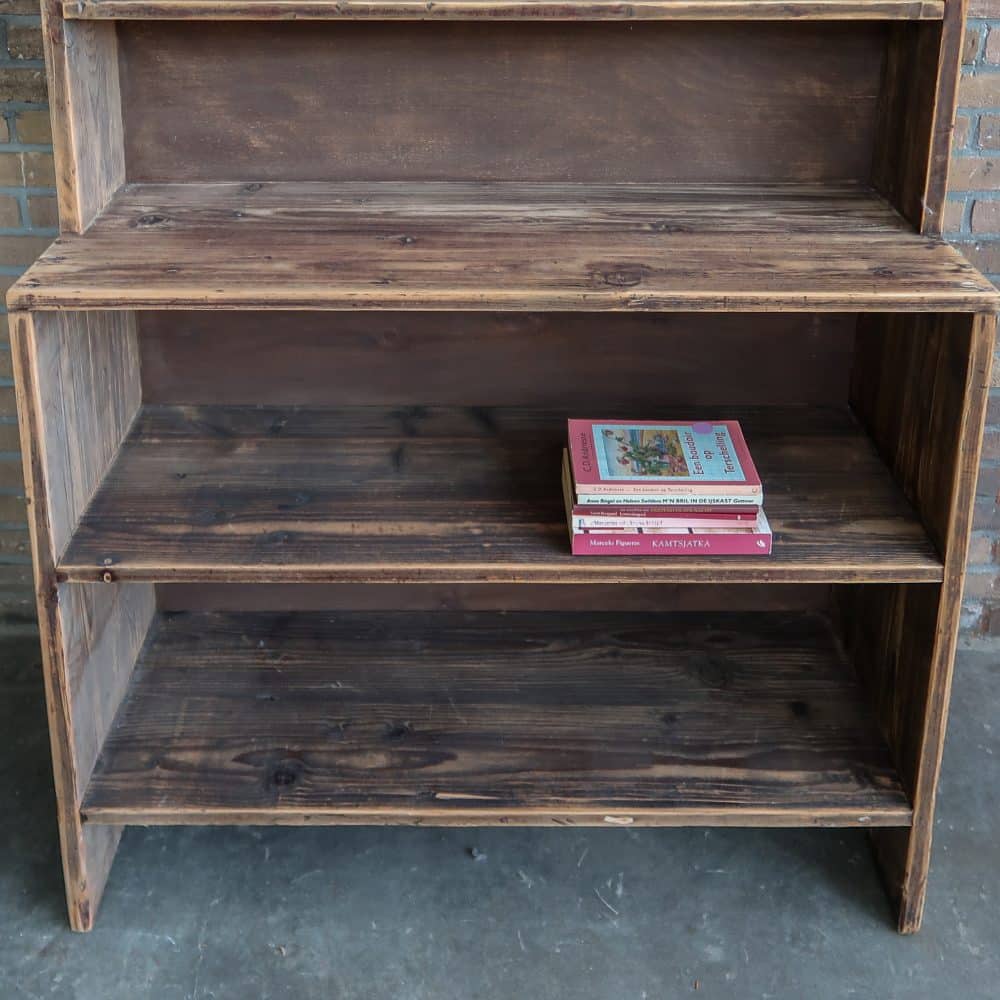 Hoge brocante boekenkast - Afbeelding 7