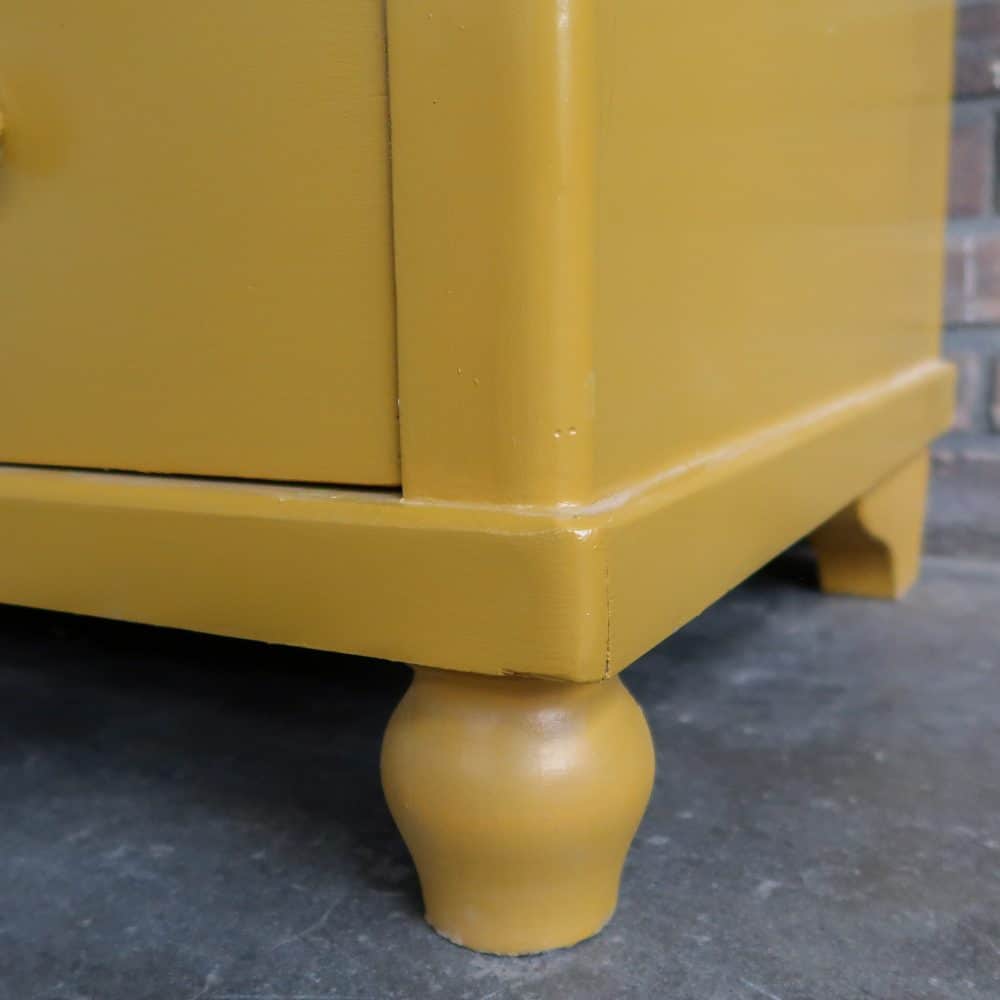 Brocante gele vitrinekast - Afbeelding 9