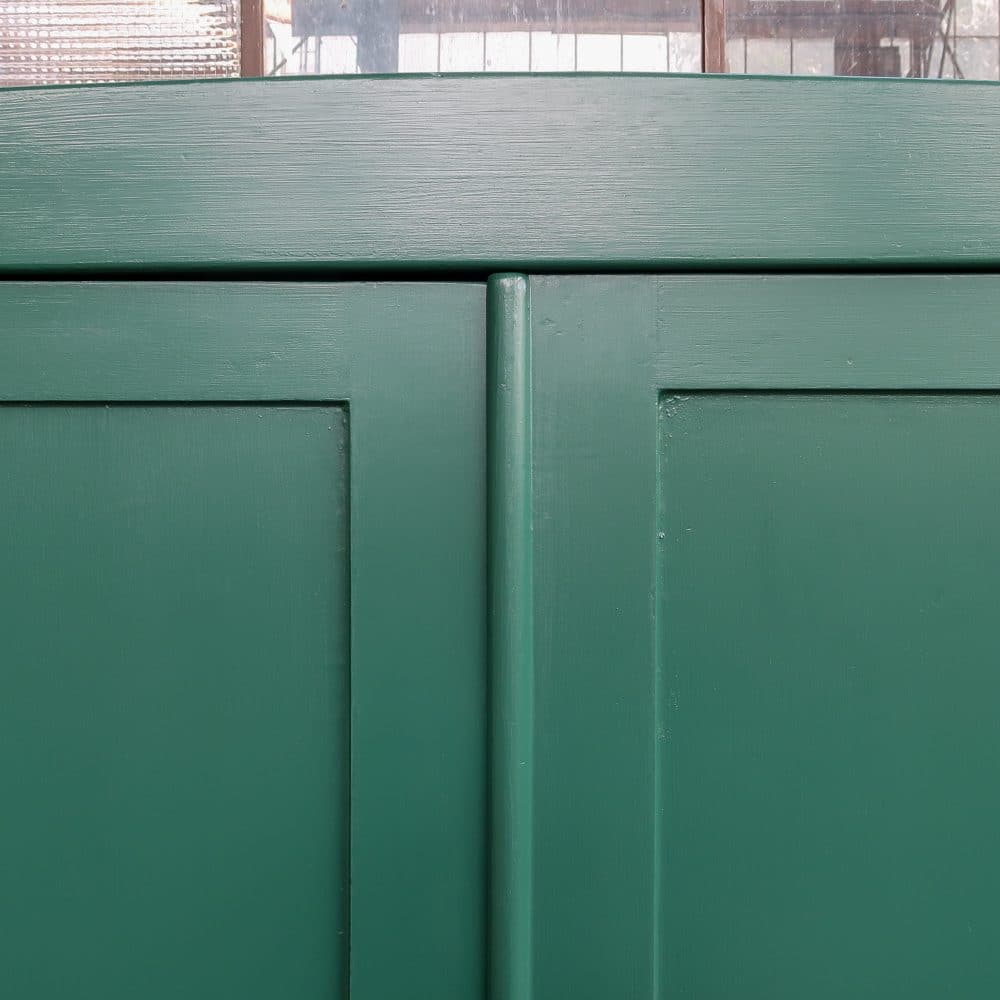Brocante groene linnenkast - Afbeelding 4