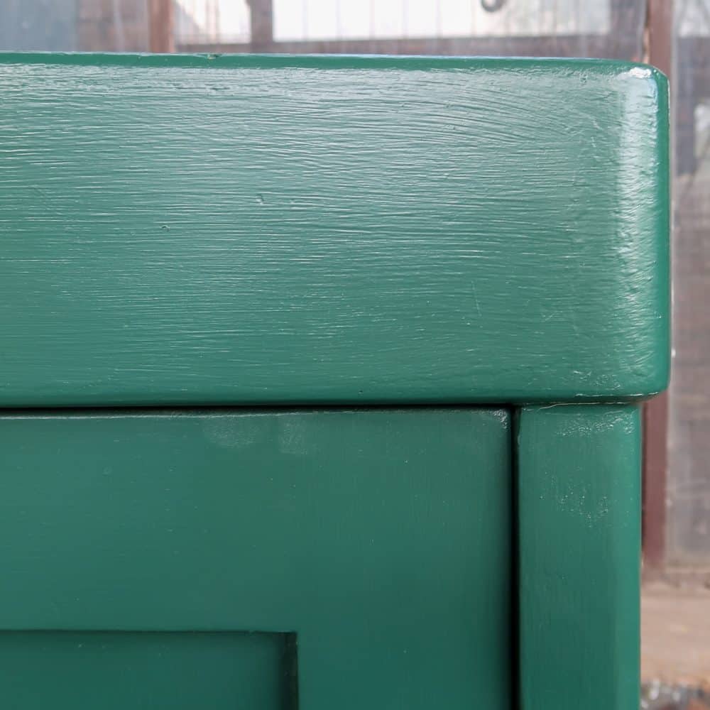 Brocante groene linnenkast - Afbeelding 6