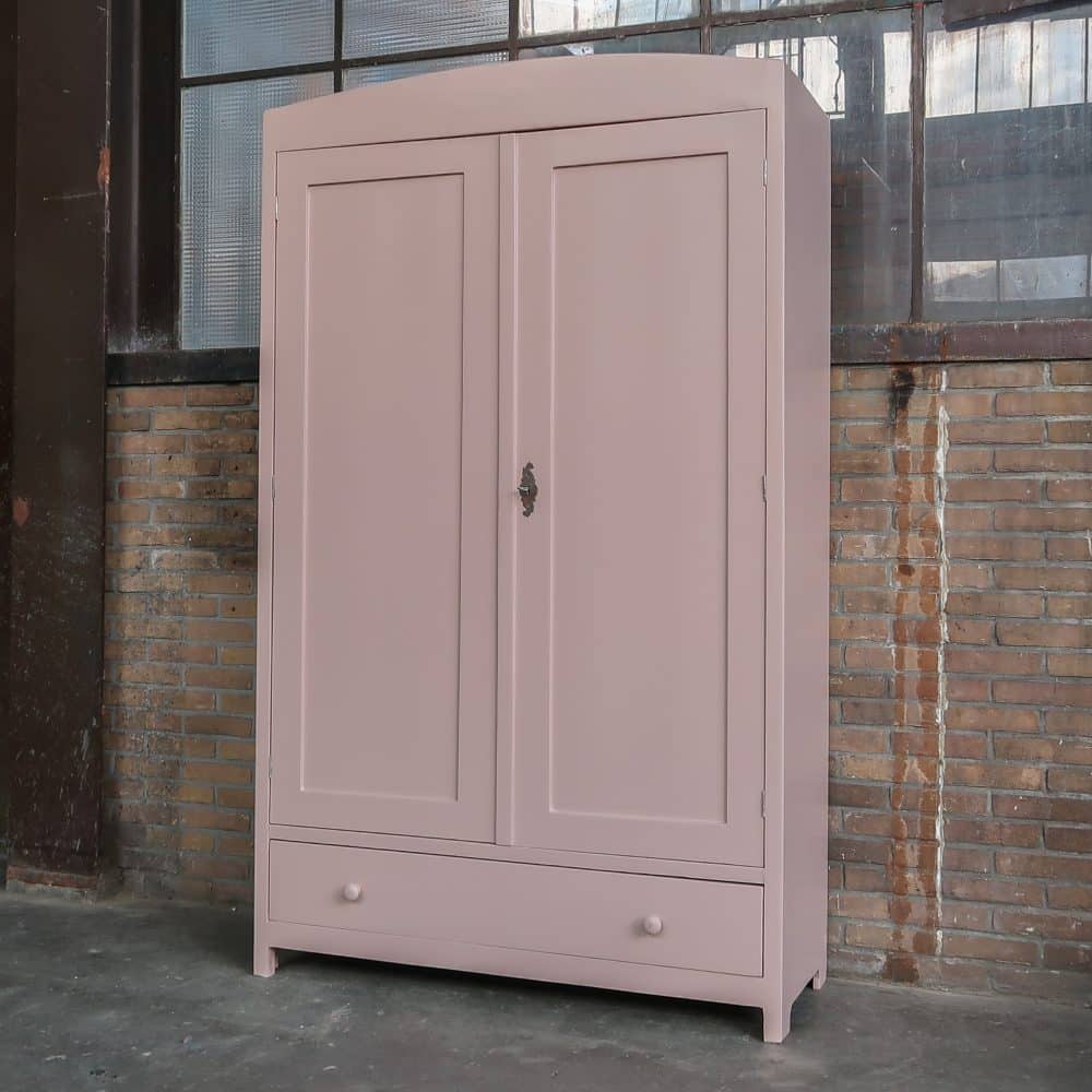 Brocante roze linnenkast - Afbeelding 2