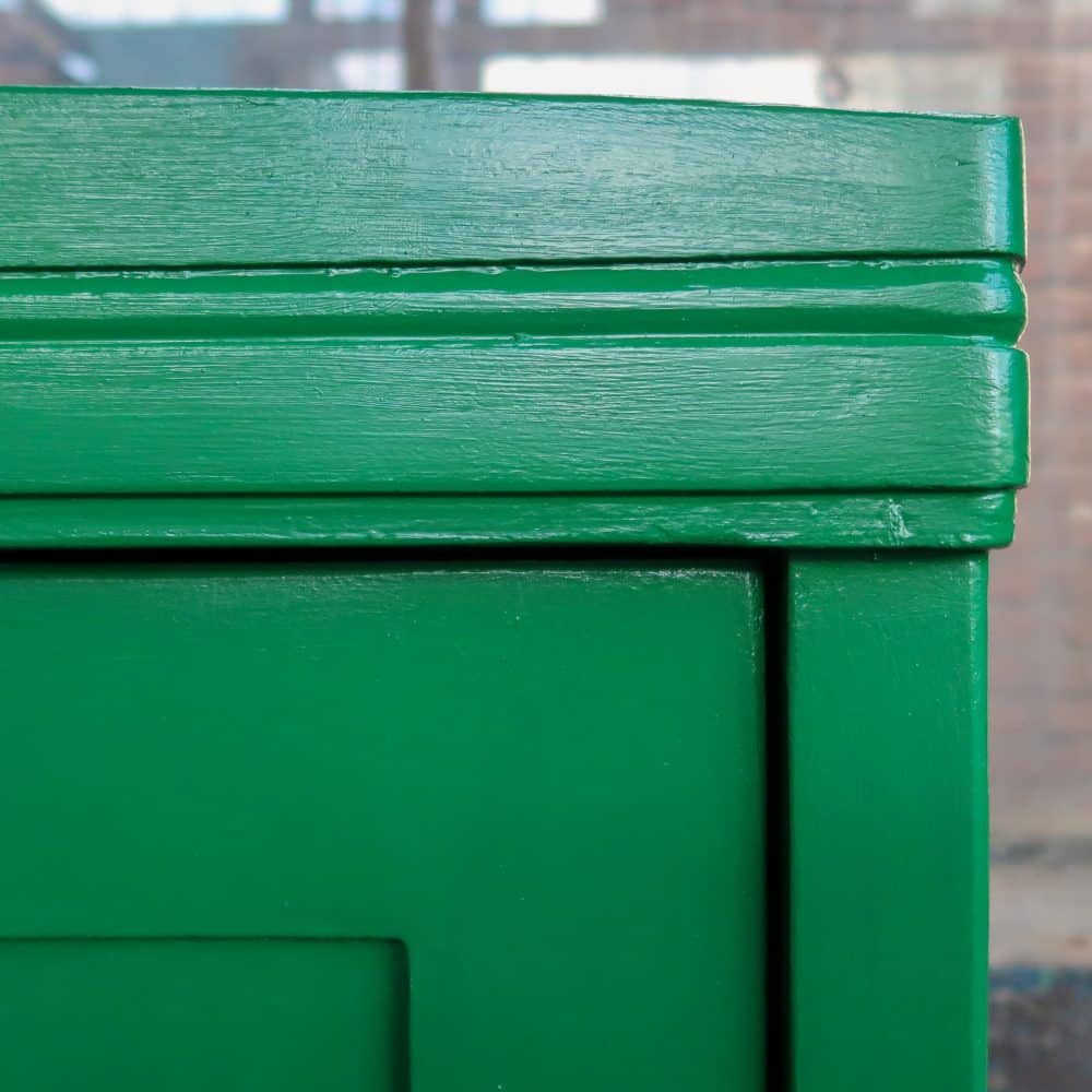 Brocante groene linnenkast - Afbeelding 6