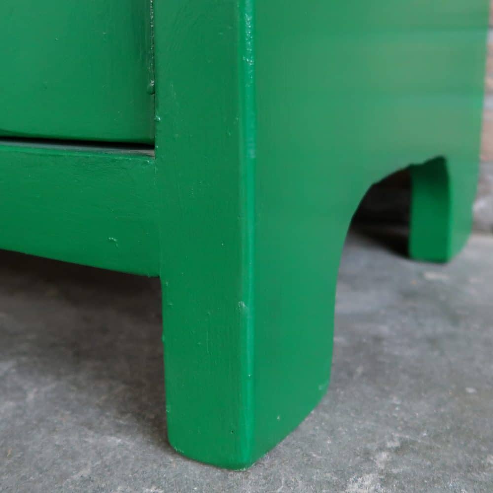 Brocante groene linnenkast - Afbeelding 8