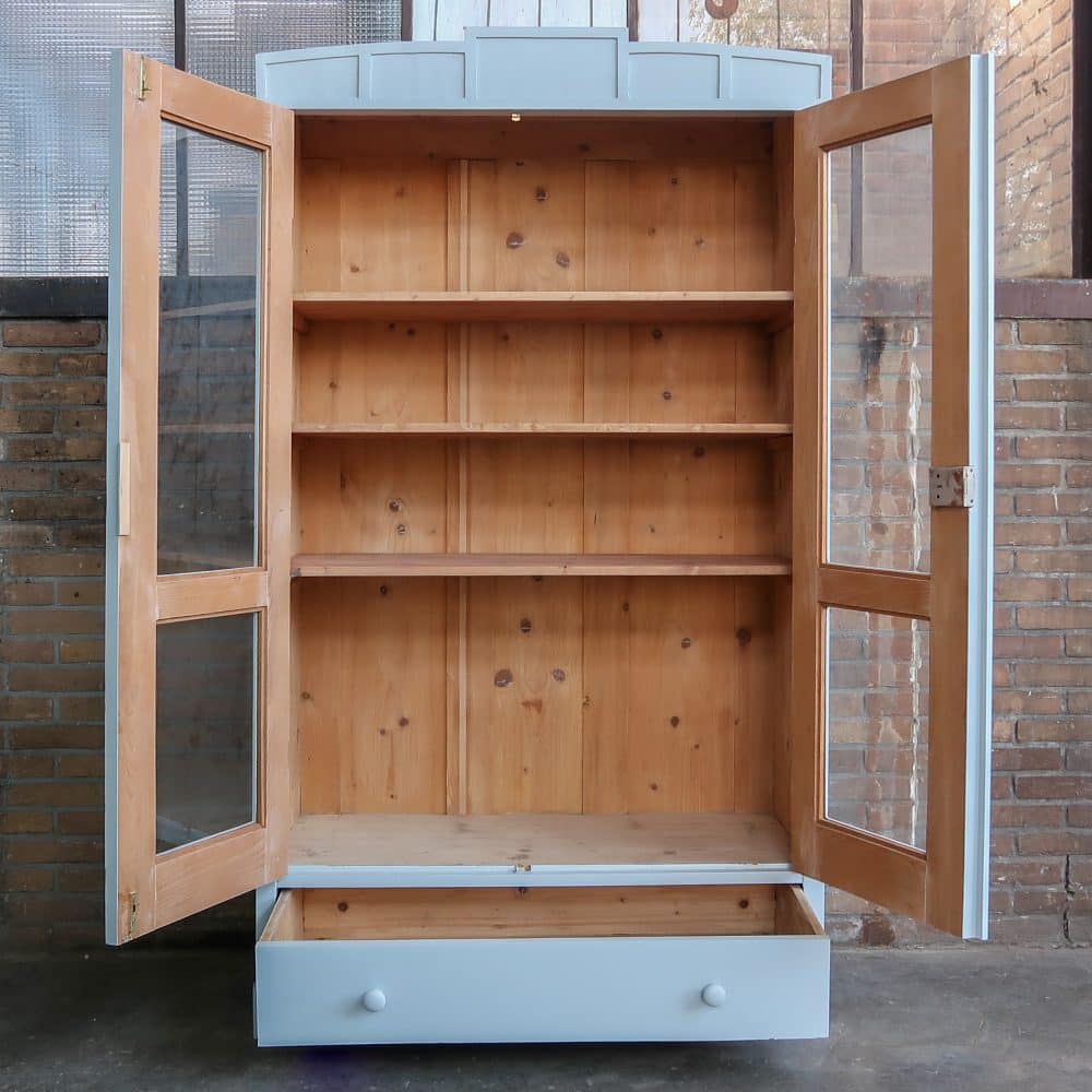 Brocante vitrinekast - Afbeelding 3
