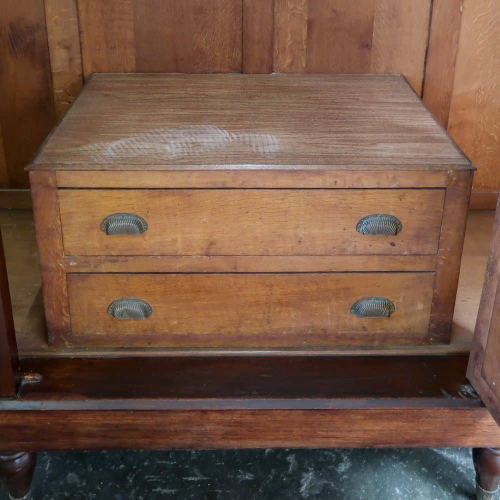 Vintage kledingkast met spiegel - demontabel - Afbeelding 5