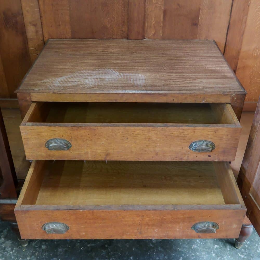 Vintage kledingkast met spiegel - demontabel - Afbeelding 6