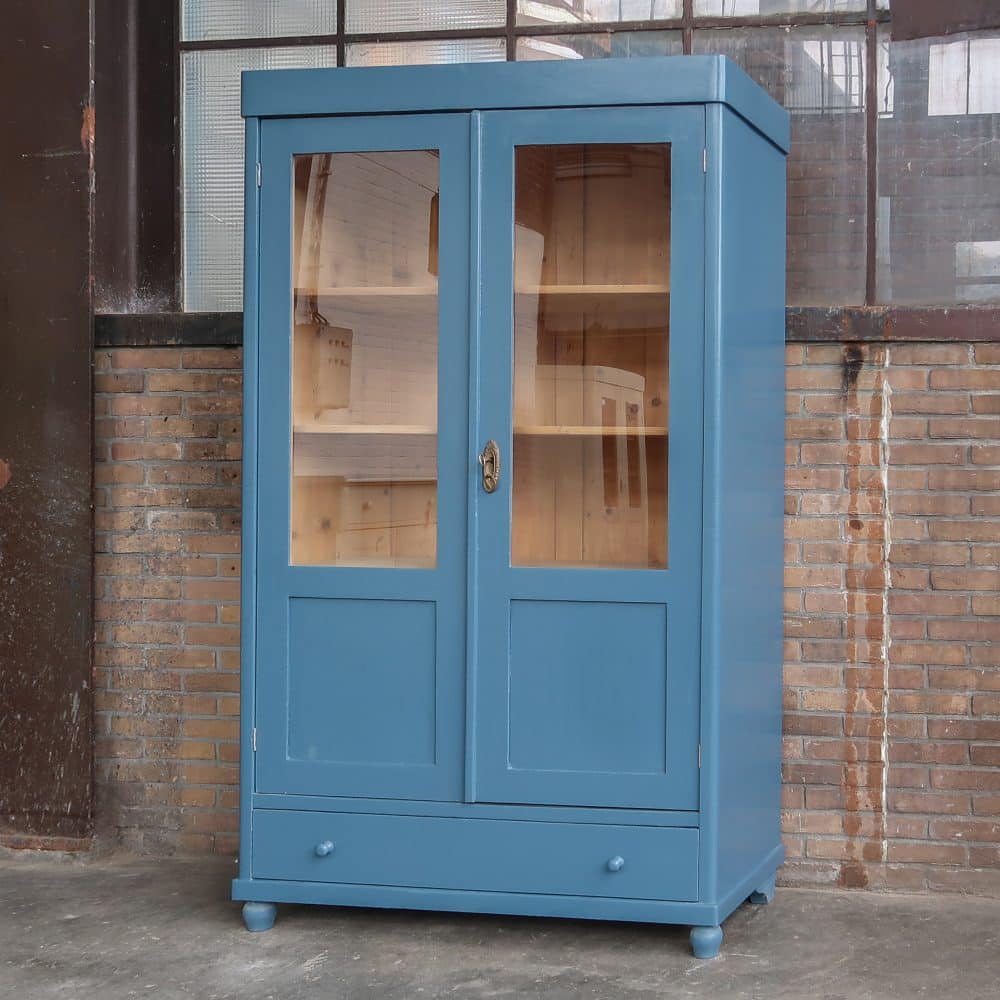 Blauwe vitrinekast - Afbeelding 2