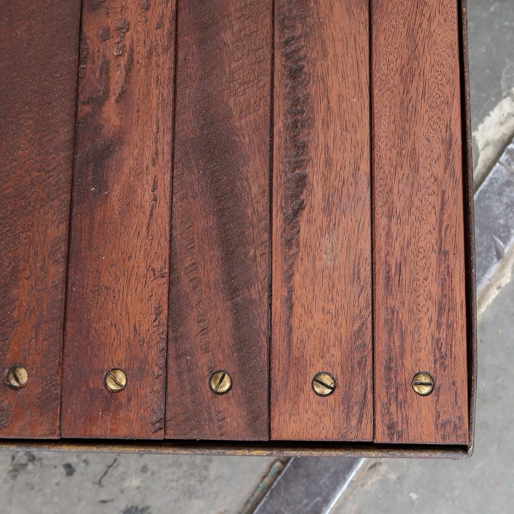 Industriële kar - salontafel - Afbeelding 5