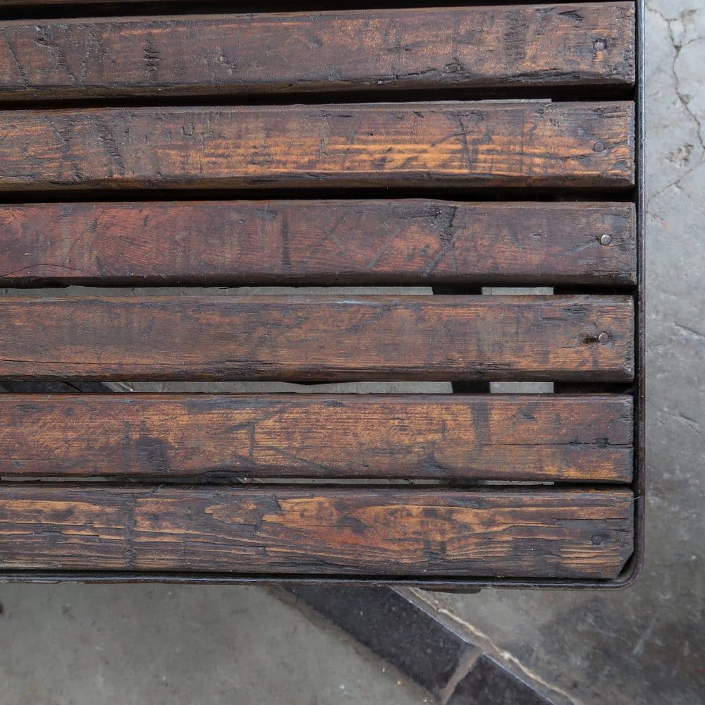 Industriële kar - salontafel - Afbeelding 3