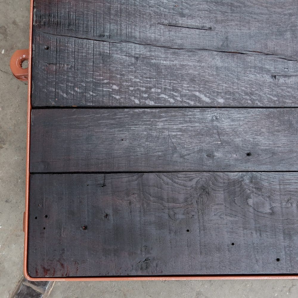 Industriële kar - salontafel - Afbeelding 3