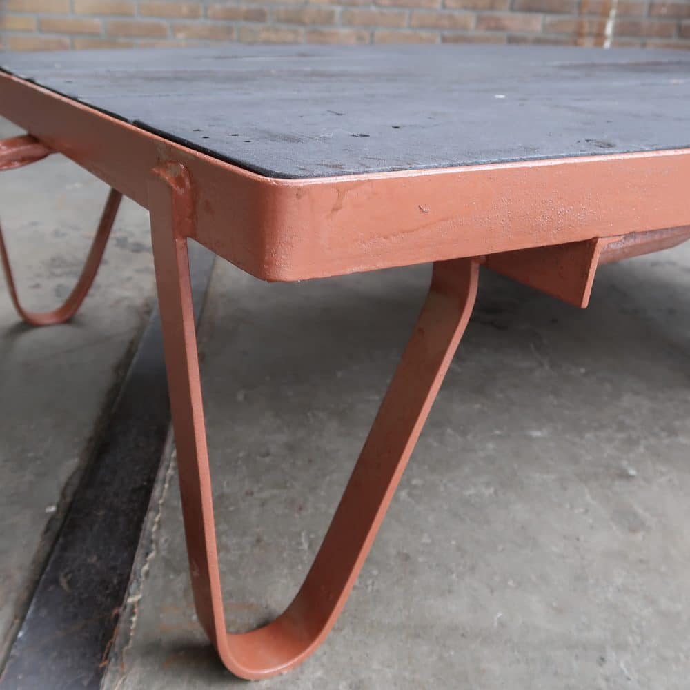 Industriële kar - salontafel - Afbeelding 4