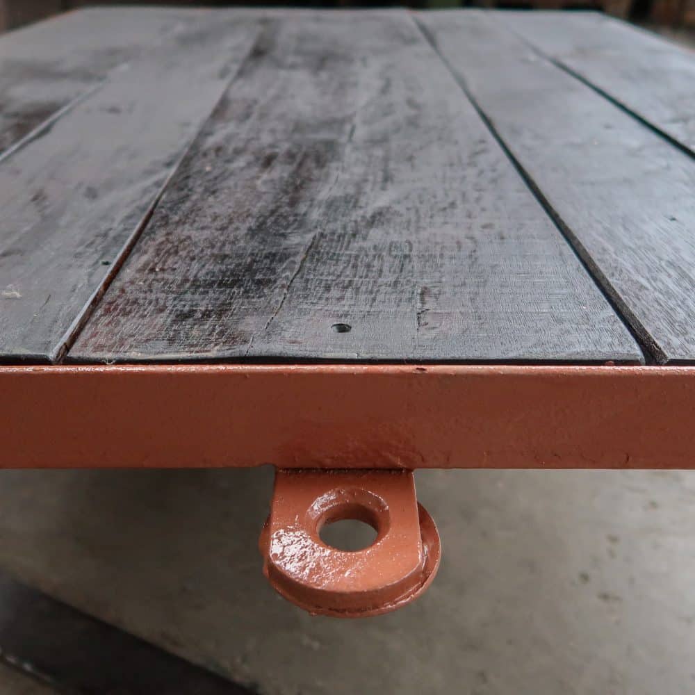 Industriële kar - salontafel - Afbeelding 5