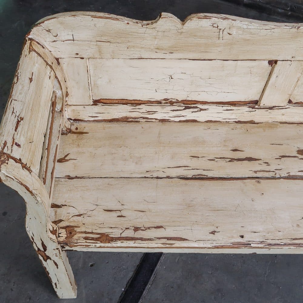 Brocante houten bank - Afbeelding 2