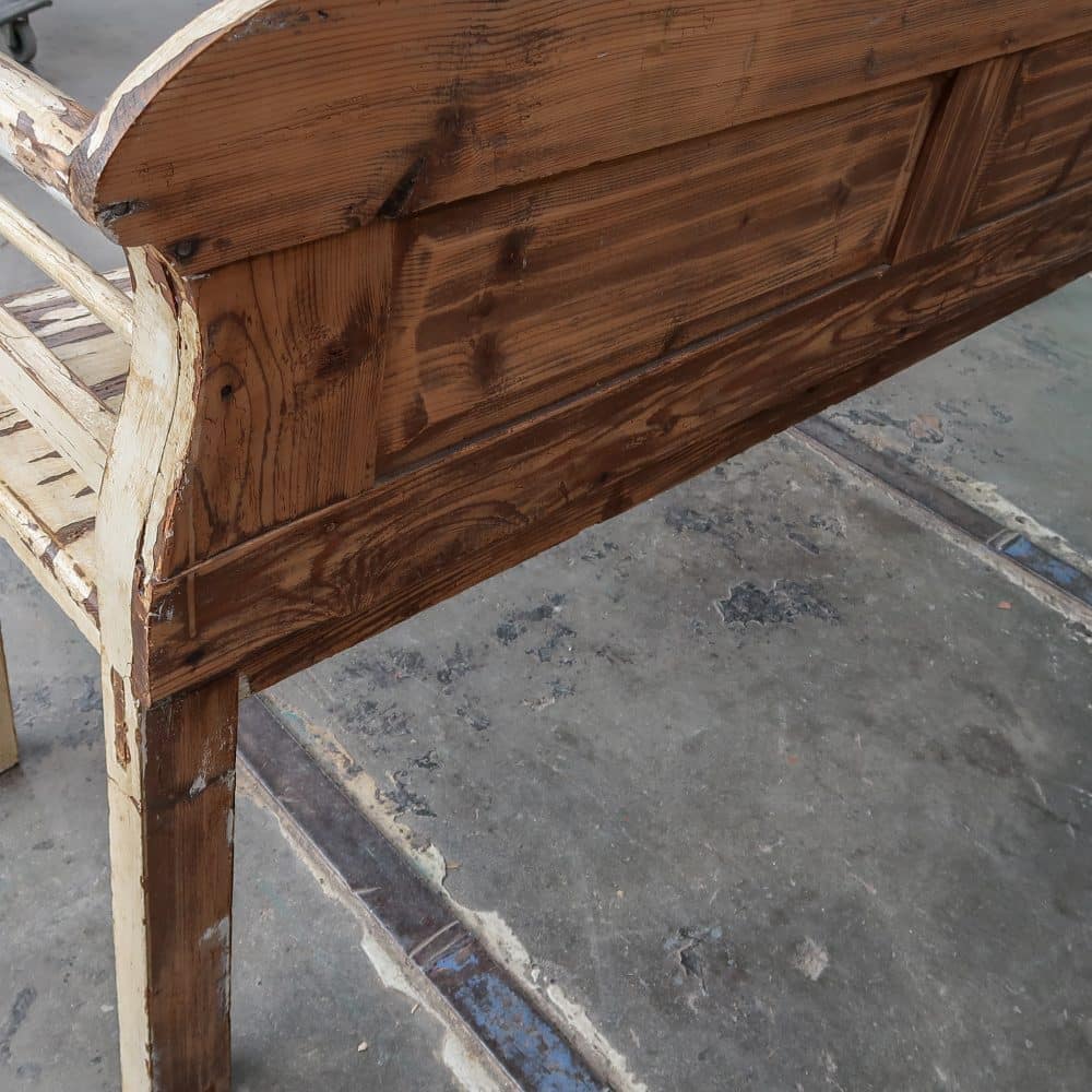 Brocante houten bank - Afbeelding 9