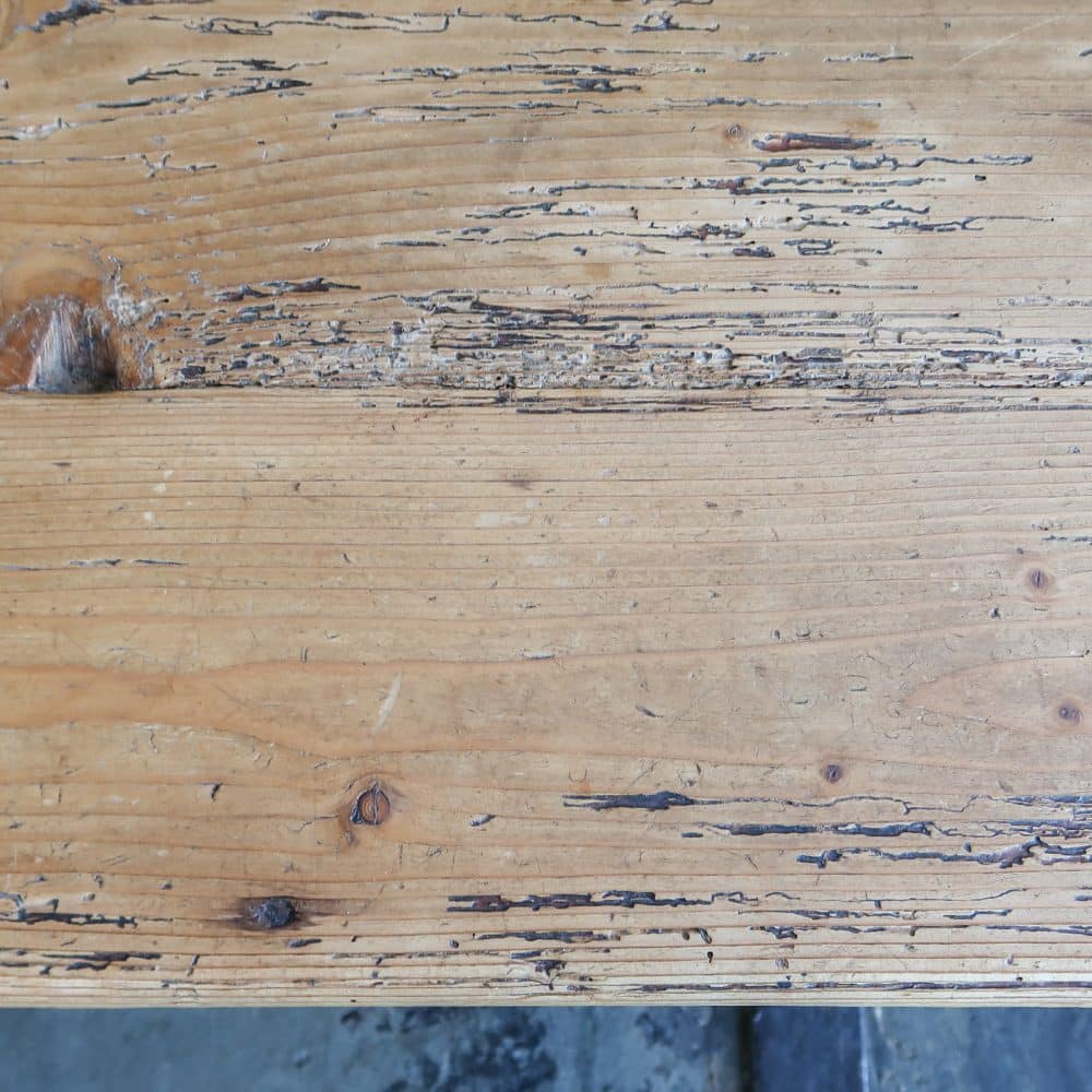Brocante houten bank - Afbeelding 7