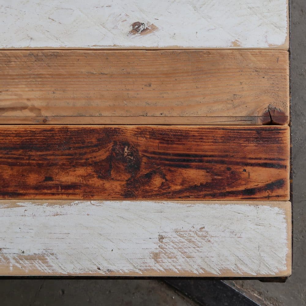 Industriële kar - salontafel - Afbeelding 3