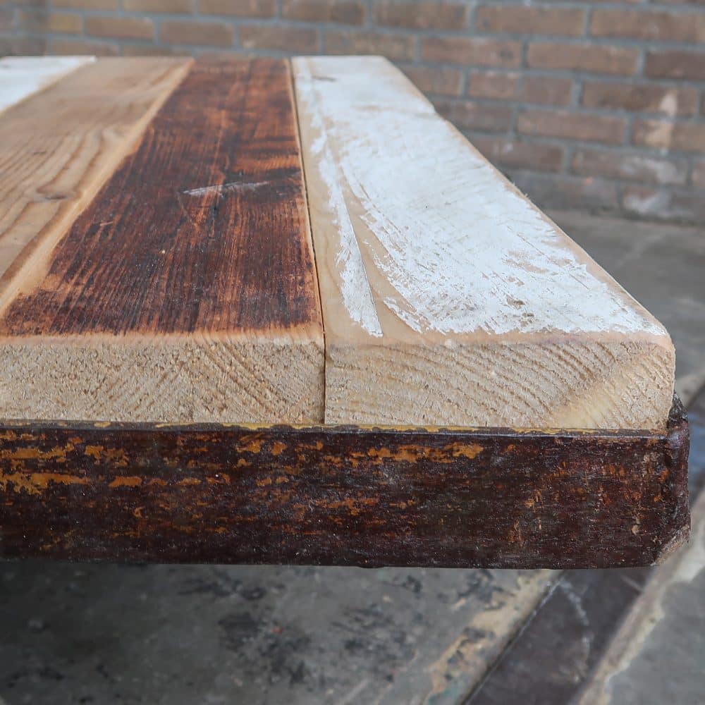 Industriële kar - salontafel - Afbeelding 4