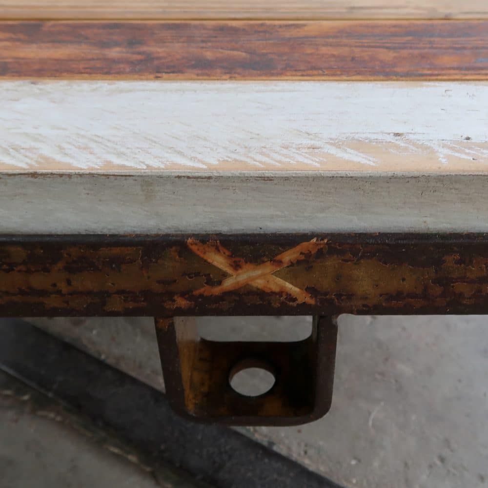 Industriële kar - salontafel - Afbeelding 6