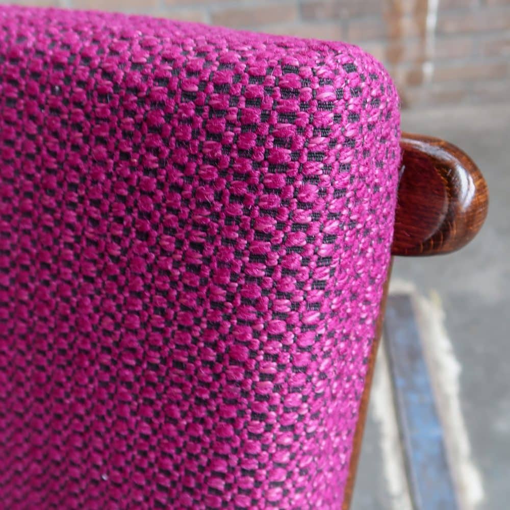 Paars vintage fauteuil - Afbeelding 8
