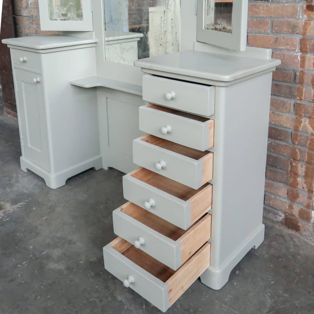 Kaptafel met verweerde spiegel - Afbeelding 2