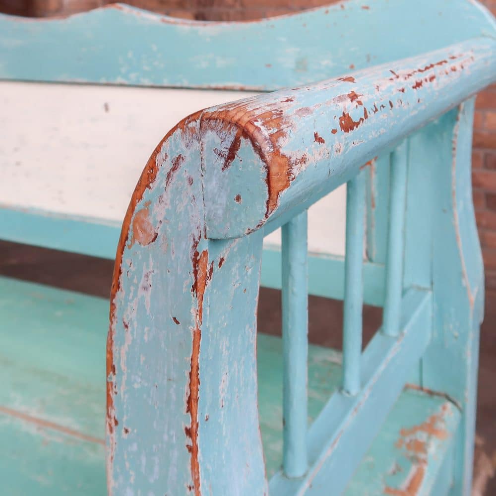 Brocante blauwe bank - Afbeelding 5