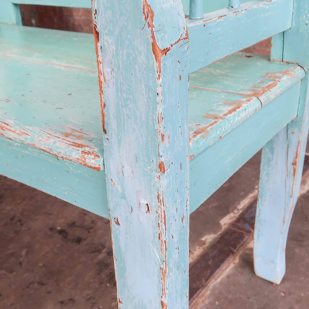 Brocante blauwe bank - Afbeelding 6