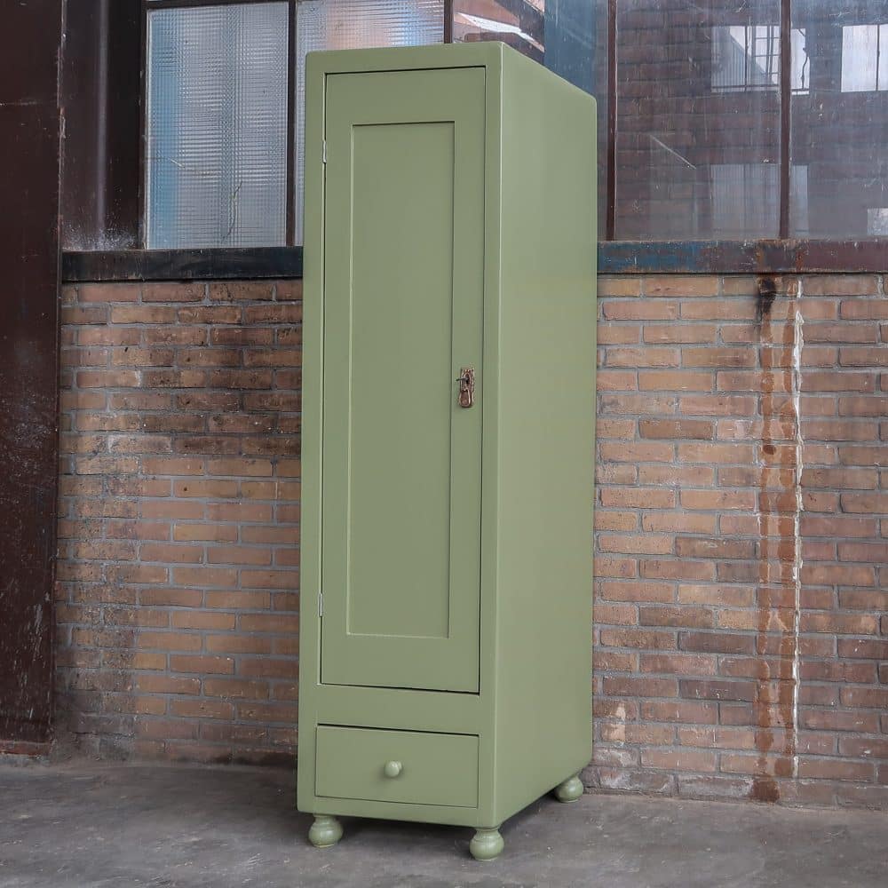 Groene eendeurs linnenkast - Afbeelding 2