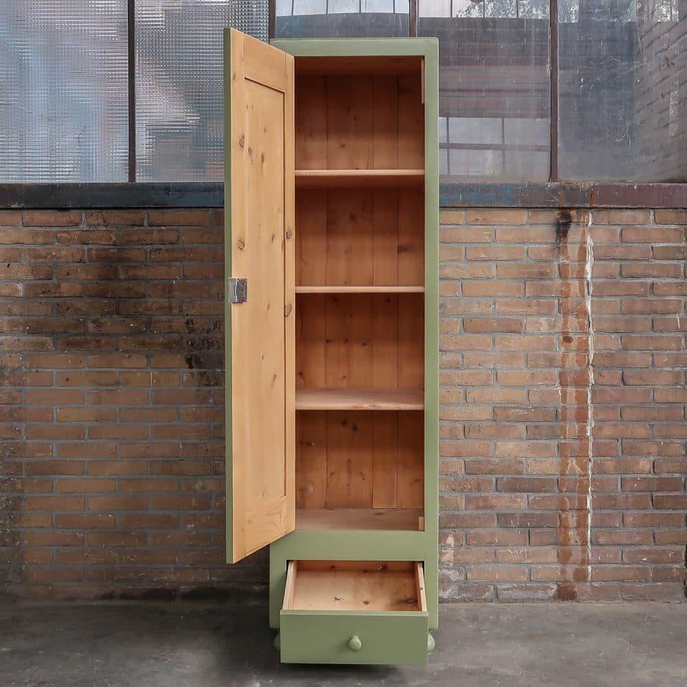 Groene eendeurs linnenkast - Afbeelding 3