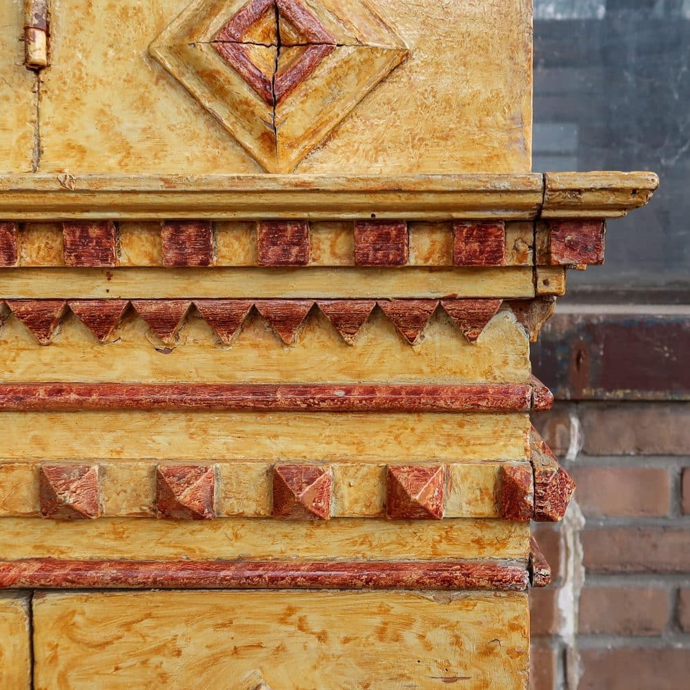 Antieke beschilderde kast - Staphorster spinde - Afbeelding 9