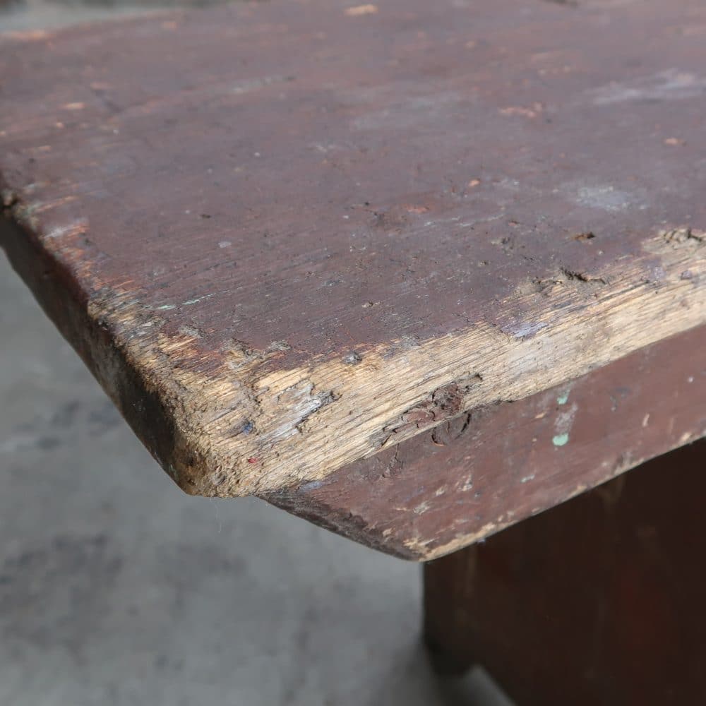 Brocante houten bankje - Afbeelding 3