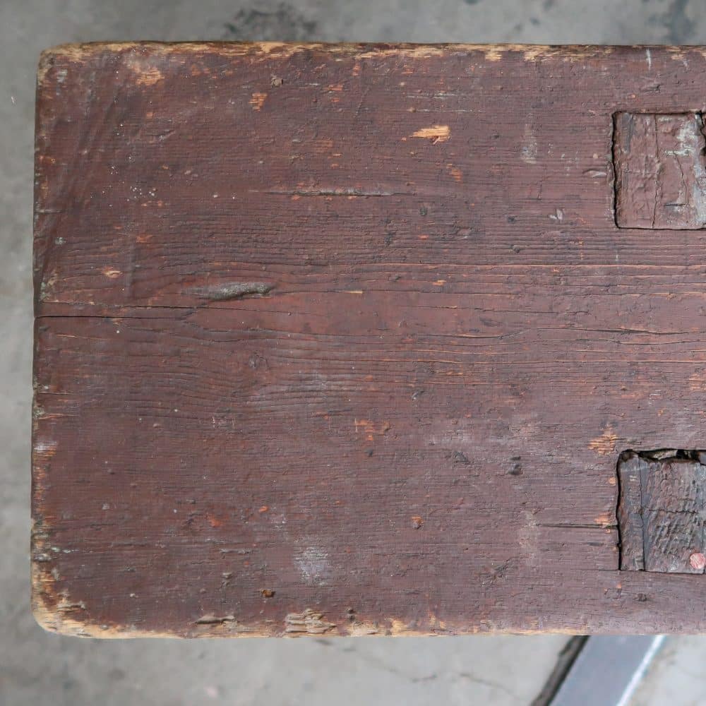 Brocante houten bankje - Afbeelding 2
