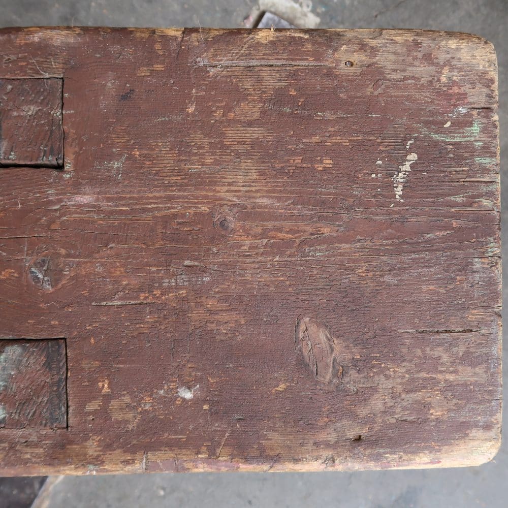 Brocante houten bankje - Afbeelding 5