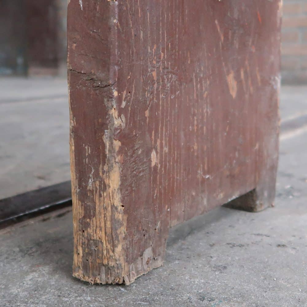 Brocante houten bankje - Afbeelding 7