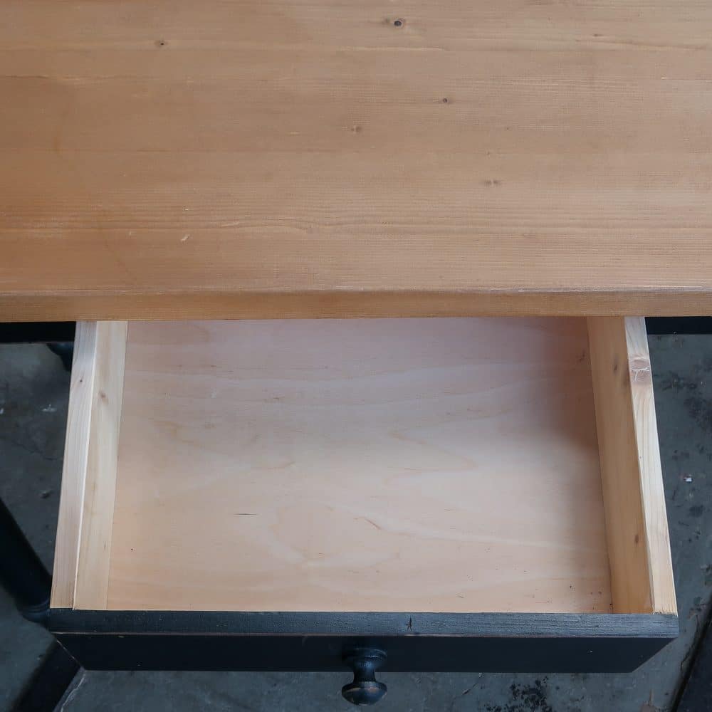 Houten eettafel met zwarte poten - Afbeelding 3