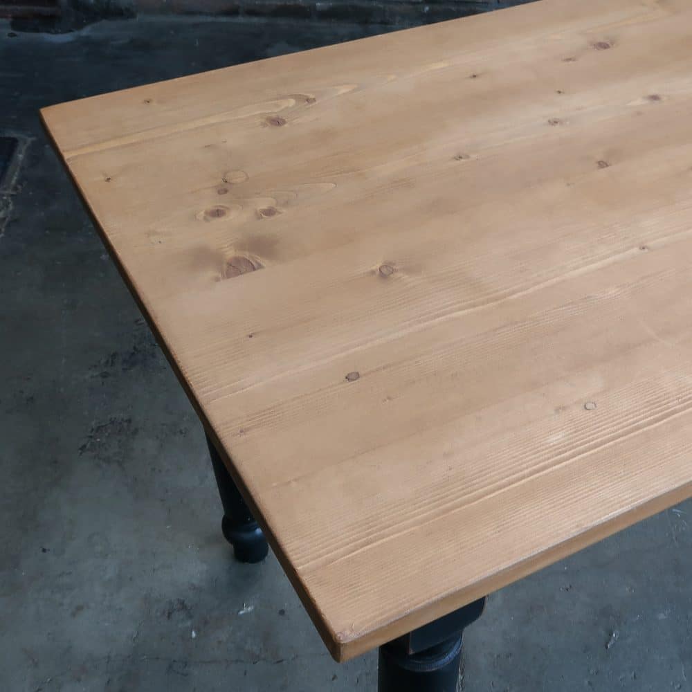 Houten eettafel met zwarte poten - Afbeelding 7