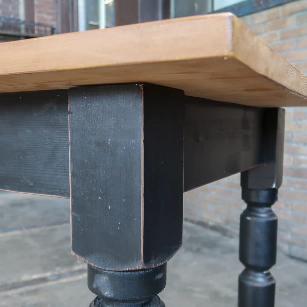 Houten eettafel met zwarte poten - Afbeelding 8
