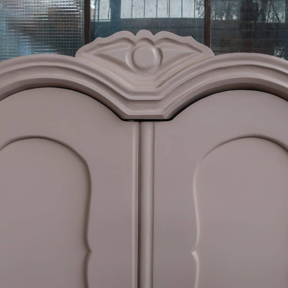 Brocante bleek roze linnenkast - Afbeelding 4