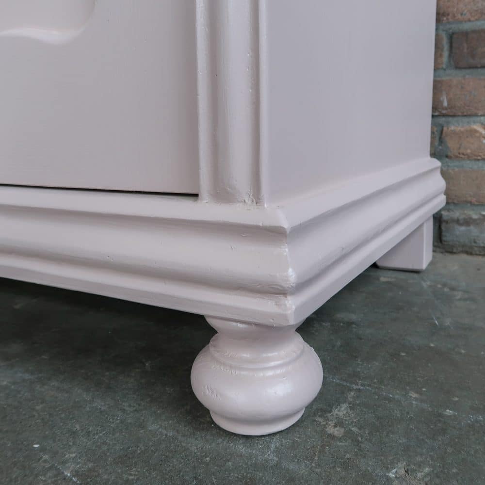 Brocante bleek roze linnenkast - Afbeelding 8