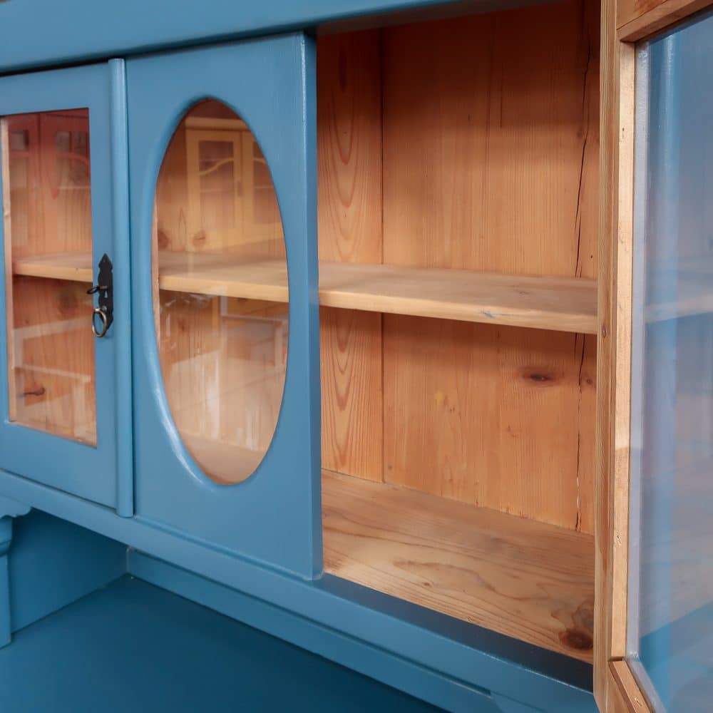 Blauwe brocante buffetkast - Afbeelding 4