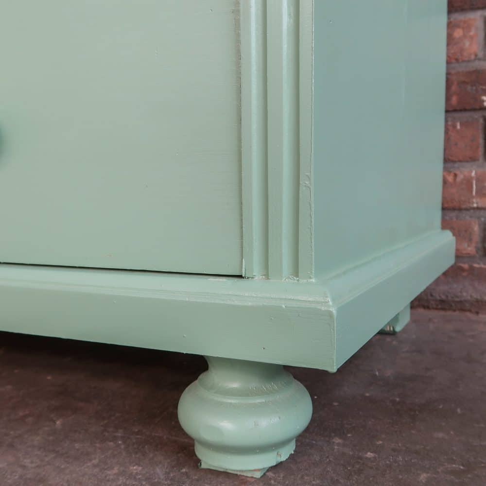 Brocante groene linnenkast - Afbeelding 9