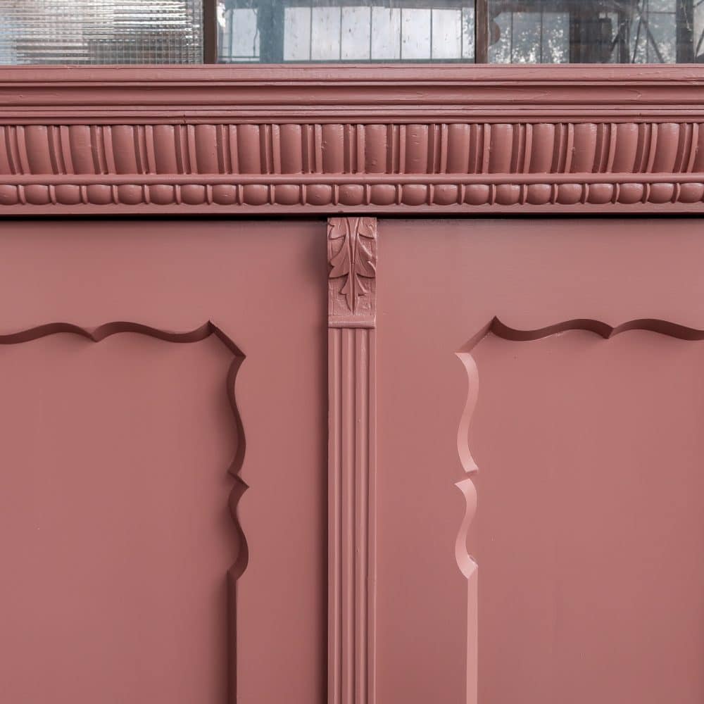 Brocante oud roze linnenkast - Afbeelding 4