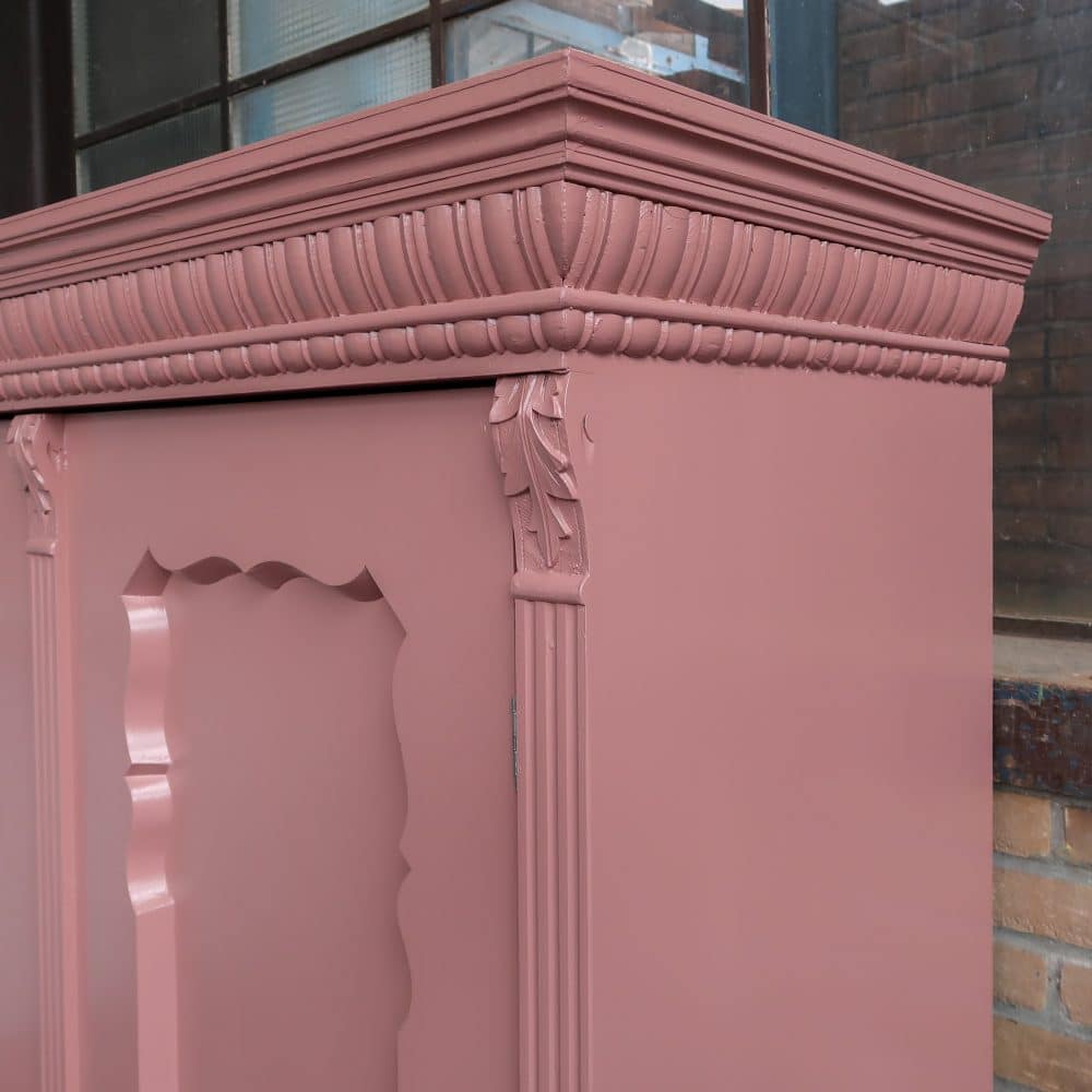 Brocante oud roze linnenkast - Afbeelding 5