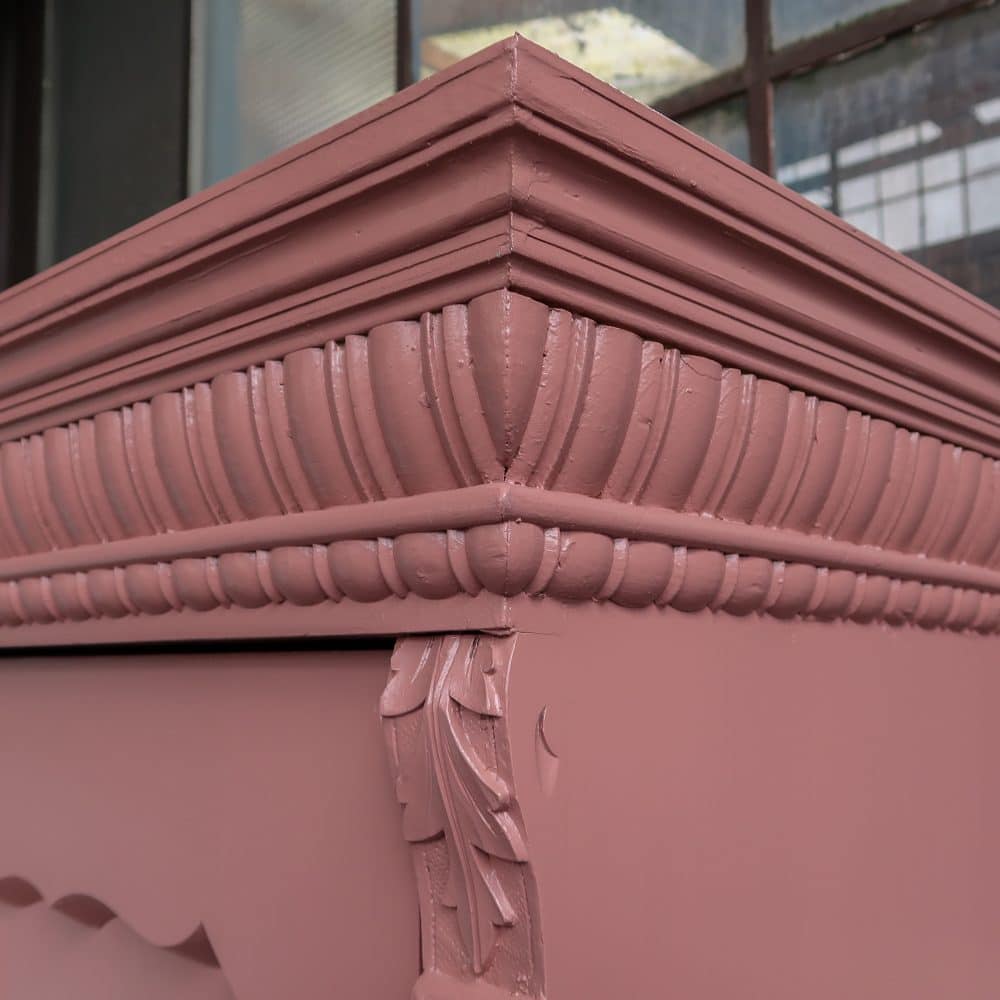 Brocante oud roze linnenkast - Afbeelding 6