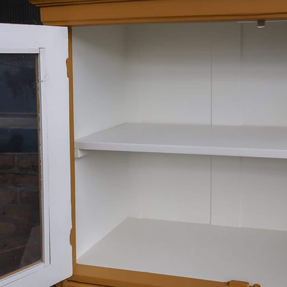 Brocante gele buffetkast - Afbeelding 4